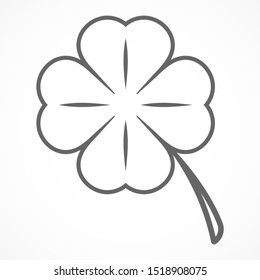 Leaf clover vector icon. Patrick symbol. Ecology concept.