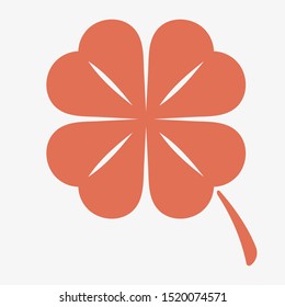 Leaf clover vector icon. Patrick symbol. Ecology concept.