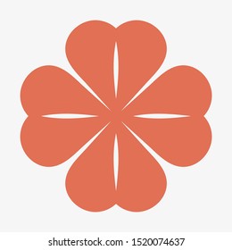 Leaf clover vector icon. Patrick symbol. Ecology concept.