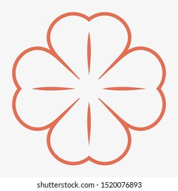 Leaf clover vector icon. Patrick symbol. Ecology concept.