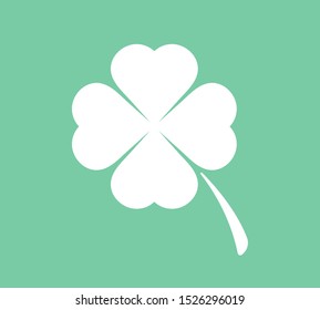 Leaf clover vector icon. Patrick symbol. Ecology concept.