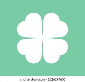 Leaf clover vector icon. Patrick symbol. Ecology concept.