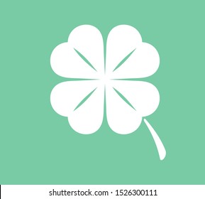 Leaf clover vector icon. Patrick symbol. Ecology concept.