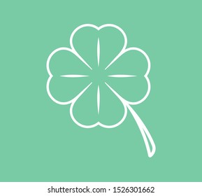 Leaf clover vector icon. Patrick symbol. Ecology concept.