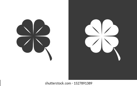 Leaf clover vector icon. Patrick symbol. Ecology concept.