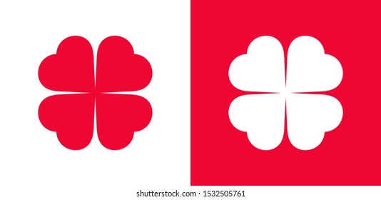 Leaf clover vector icon. Patrick symbol. Ecology concept.