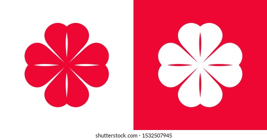 Leaf clover vector icon. Patrick symbol. Ecology concept.