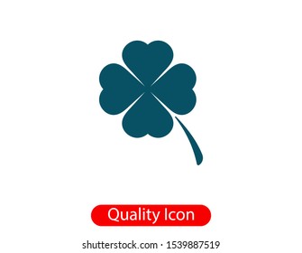 Leaf clover vector icon. Patrick symbol. Ecology concept.