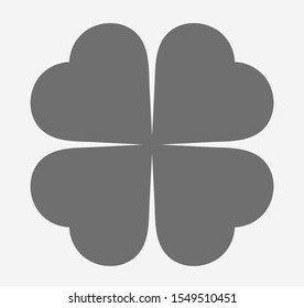 Leaf clover vector icon. Patrick symbol. Ecology concept.