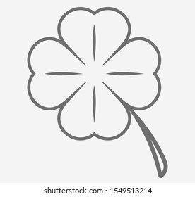 Leaf clover vector icon. Patrick symbol. Ecology concept.