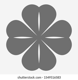 Leaf clover vector icon. Patrick symbol. Ecology concept.