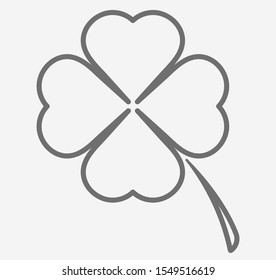 Leaf clover vector icon. Patrick symbol. Ecology concept.