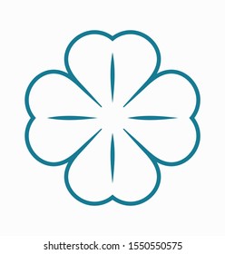 Leaf clover vector icon. Patrick symbol. Ecology concept.