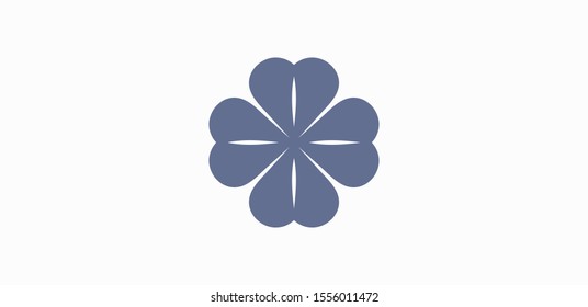 Leaf clover vector icon. Patrick symbol. Ecology concept.