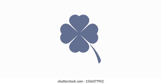 Leaf clover vector icon. Patrick symbol. Ecology concept.