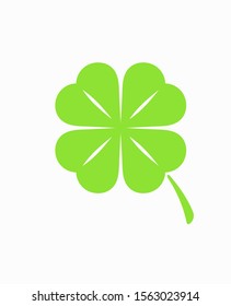 Leaf clover vector icon. Patrick symbol. Ecology concept.