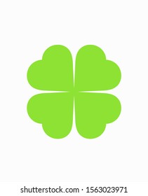 Leaf clover vector icon. Patrick symbol. Ecology concept.