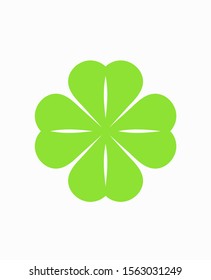 Leaf clover vector icon. Patrick symbol. Ecology concept.