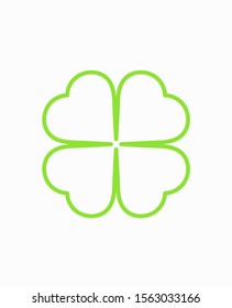 Leaf clover vector icon. Patrick symbol. Ecology concept.