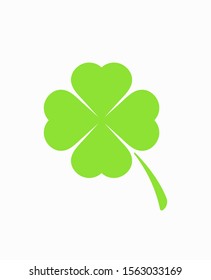 Leaf clover vector icon. Patrick symbol. Ecology concept.