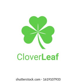 Leaf clover vector icon. Patrick symbol. Ecology concept.