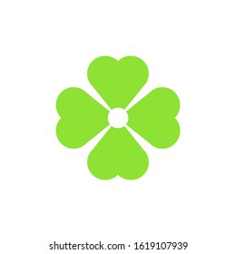Leaf clover vector icon. Patrick symbol. Ecology concept.