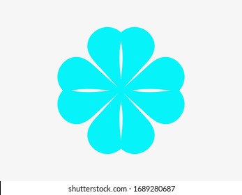 Leaf clover vector icon. Patrick symbol. Ecology concept.