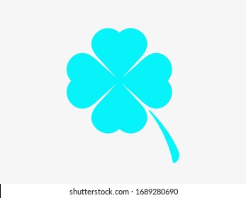 Leaf clover vector icon. Patrick symbol. Ecology concept.