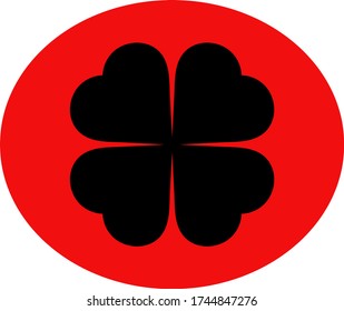 Leaf clover vector icon. Patrick symbol. Ecology concept.