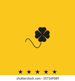 Leaf clover vector icon. Saint patrick symbol.