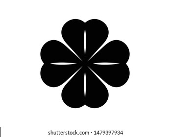 Leaf clover vector icon. St Patrick symbol. Ecology concept.