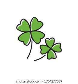 Leaf clover vector icon symbol isolated on white background