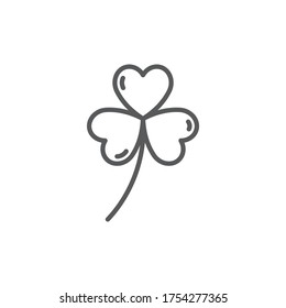 Leaf clover vector icon symbol isolated on white background