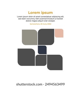 Leaf collage template with elegant design