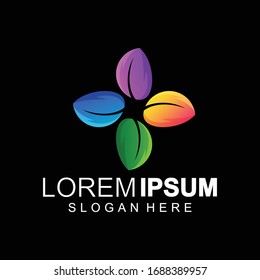 leaf color full logo icon