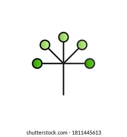 Leaf color gradient vector icon