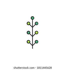 Leaf color gradient vector icon