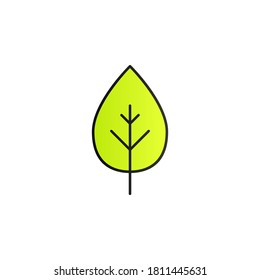 Leaf color gradient vector icon