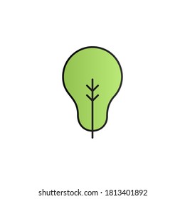 Leaf color gradient vector icon