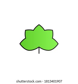 Leaf color gradient vector icon