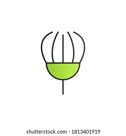 Leaf color gradient vector icon