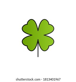 Leaf color gradient vector icon