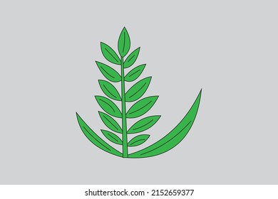 COLOR DE HOJA VERDE. FONDO GRIS. PLANTILLAS DE VECTOR