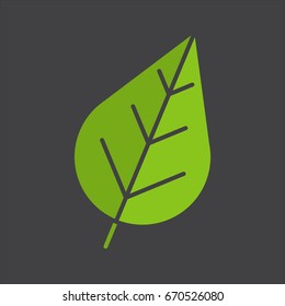 Leaf color icon. Isolated vector illustration