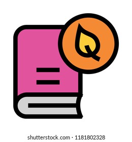 leaf color line icon
