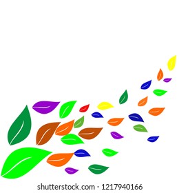 leaf colorful background vector