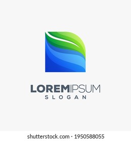 plantilla de diseño de logotipo de color de hoja