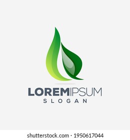 leaf colorful logo design template