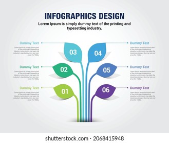 Leaf colorful vector infographics design