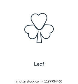 Leaf concept line icon. Linear Leaf concept outline symbol design. This simple element illustration can be used for web and mobile UI/UX.